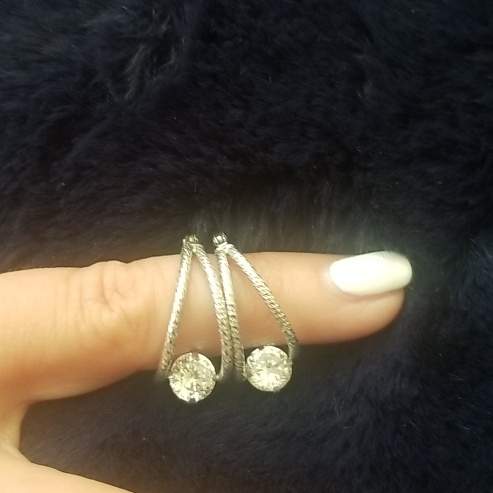 Silver earrings